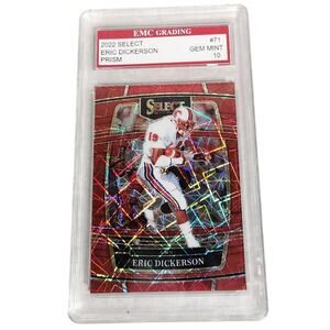 2022 Select Eric Dickerson Prism SMU #71 EMC Grading Gem Mint 10